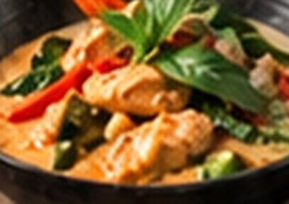 A finished Thai curry