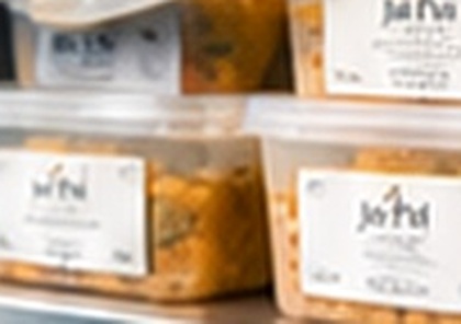 Prepared Jai Pui food packed for delivery